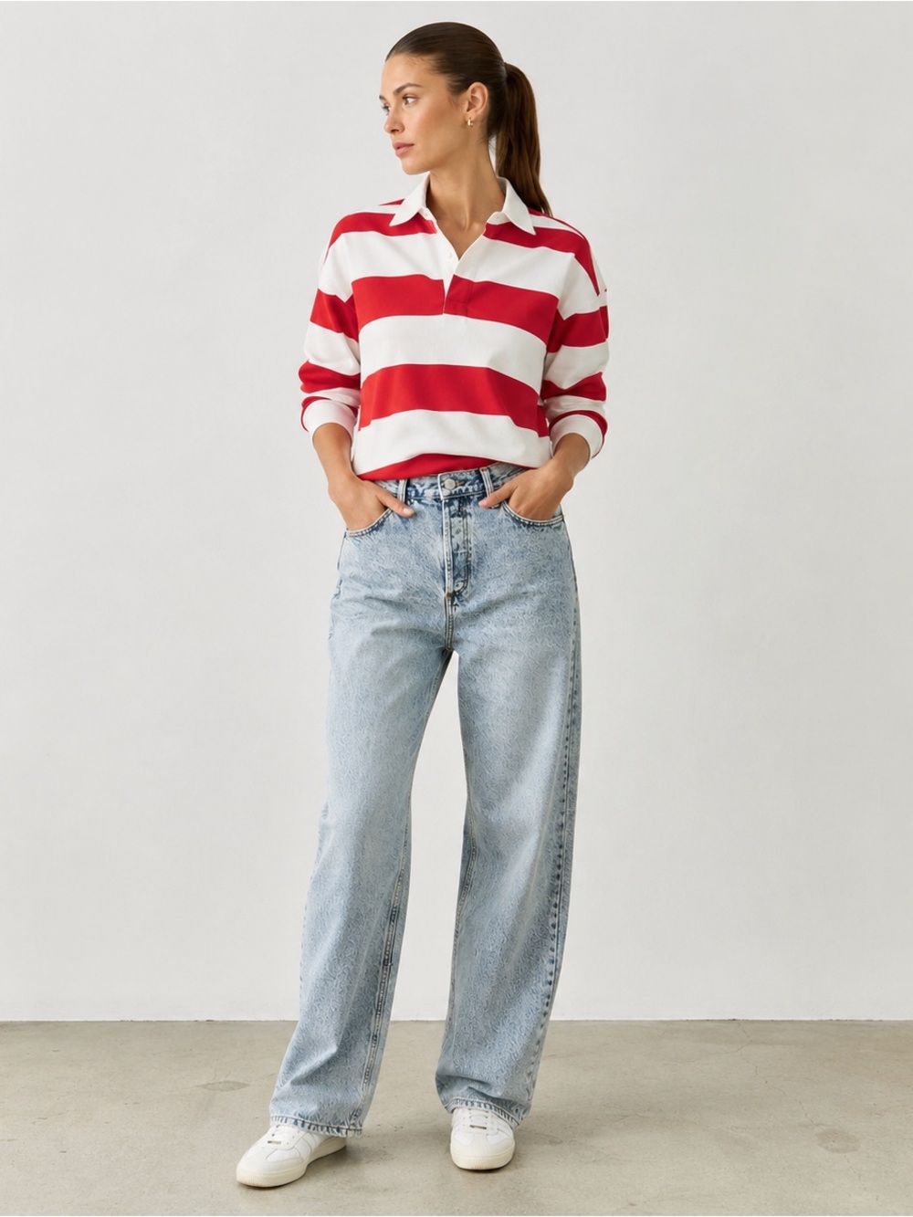 Straight High Rise Jeans Women Size 11 Light Acid Wash Tapered Classic Americana